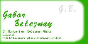 gabor beleznay business card